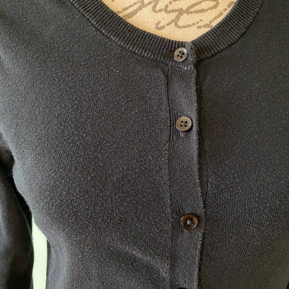 Women’s Black Button-Up Cardigan Size XS - Picture 3 of 7